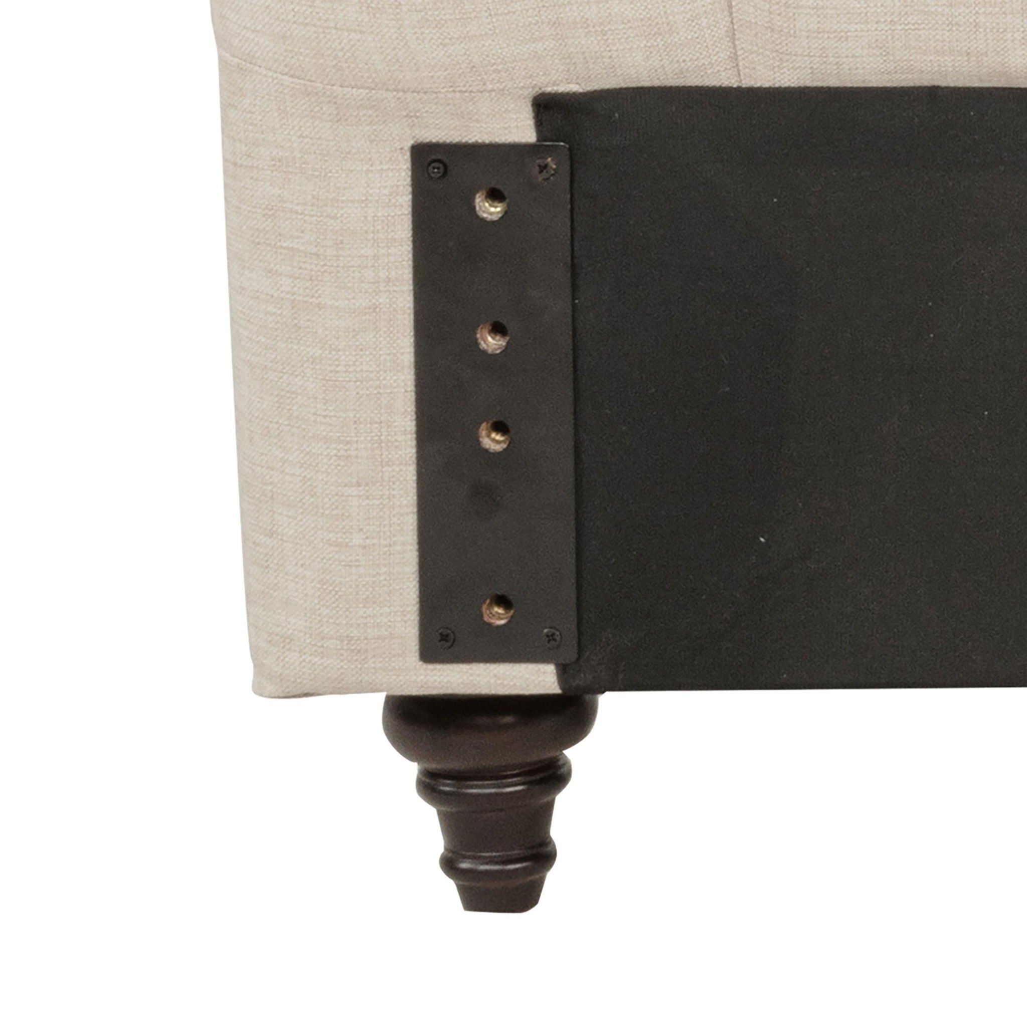 Devon 57-inch Upholstered Eastern King Headboard Beige