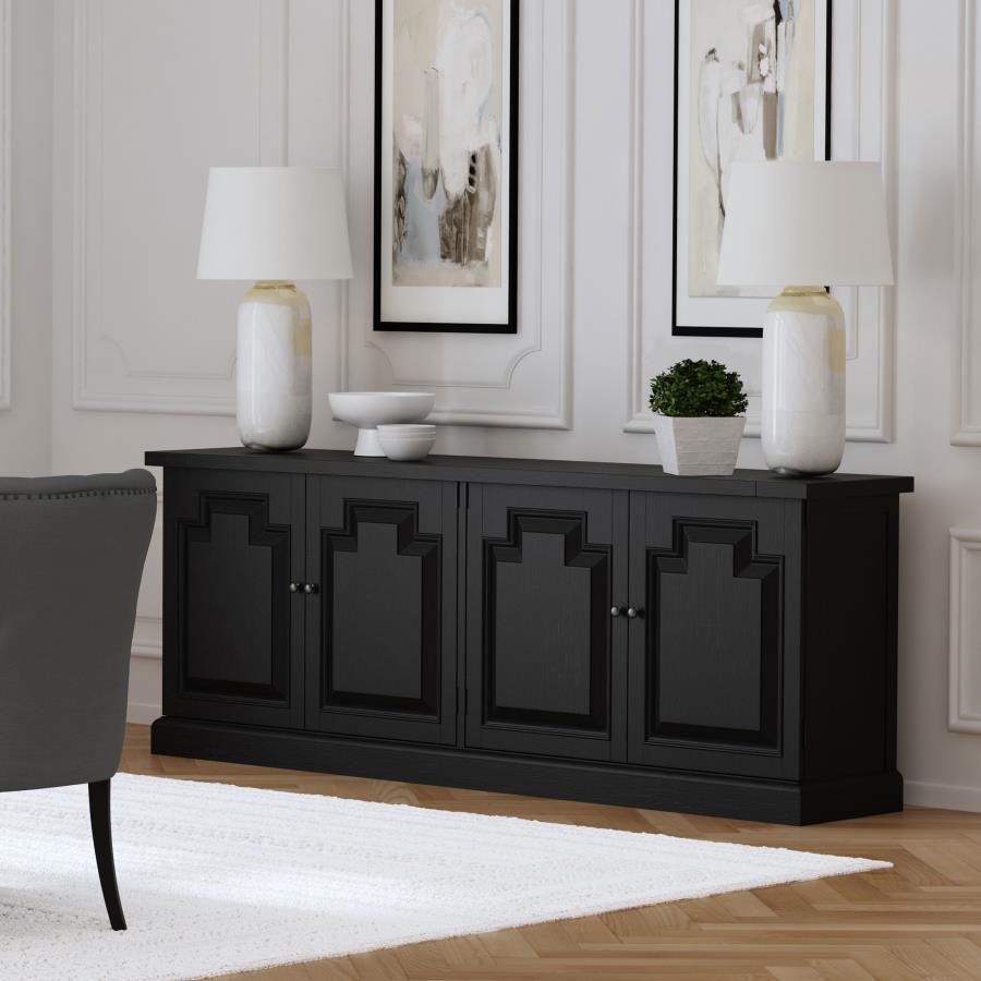 Coaster Fine Furniture Florence - 4 Door Dining Sideboard Buffet - Distressed Black | Meri Furniture