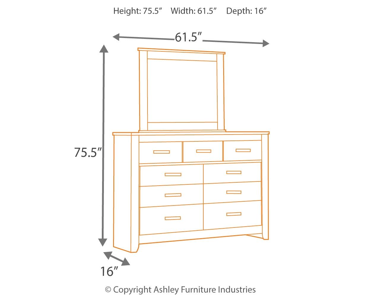 Ashley Furniture Brinxton - Dresser | Meri Furniture
