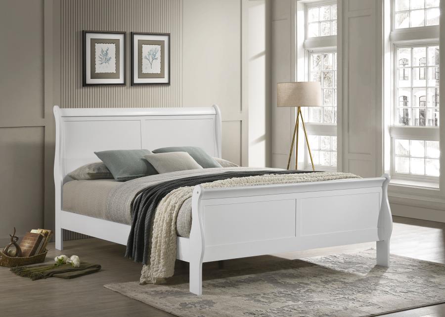 Coaster Fine Furniture Louis Philippe - Sleigh Panel Bed | Meri Furniture