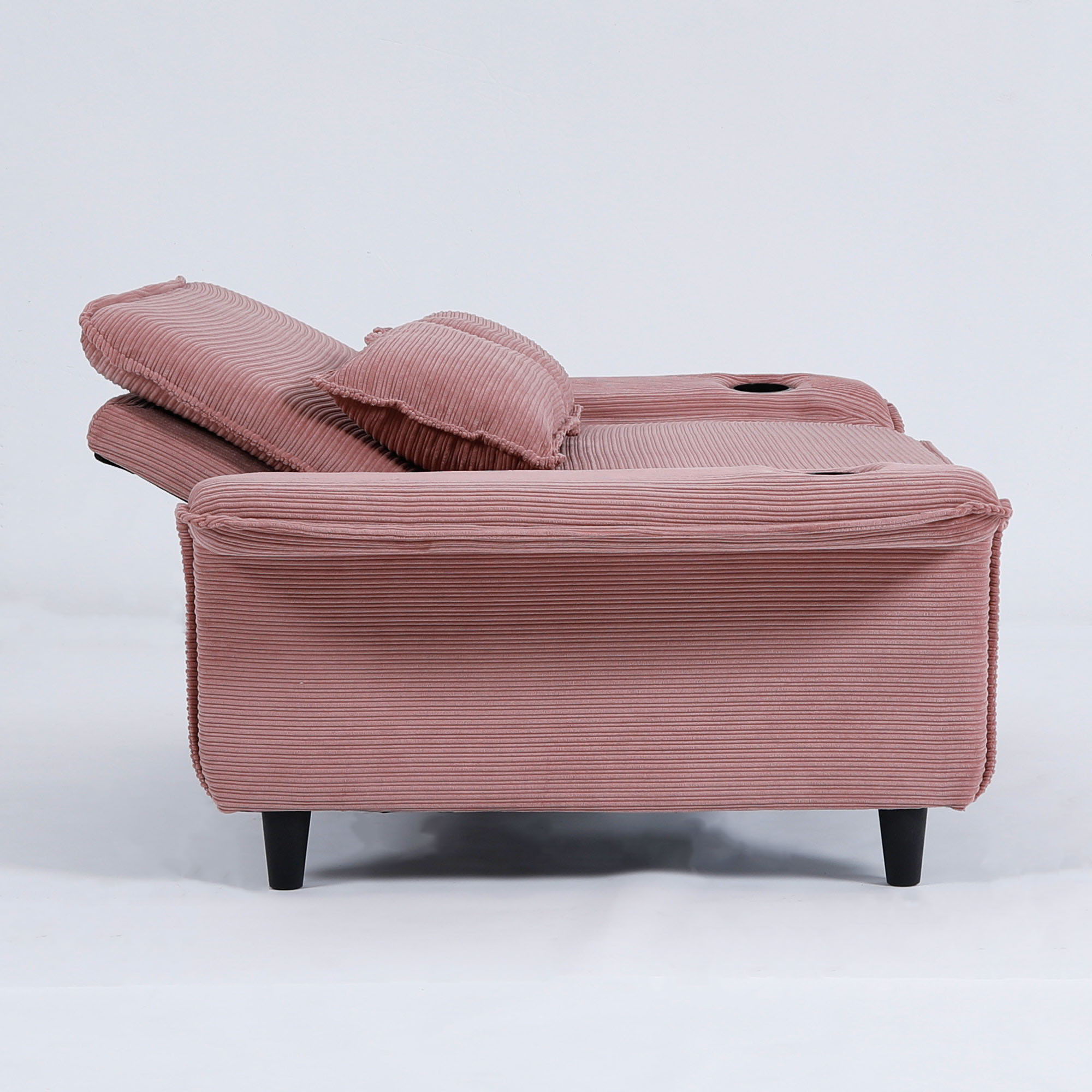 Modern Fabric Multi-Functional Sofa Bed With Adjustable Armrests And Backrests