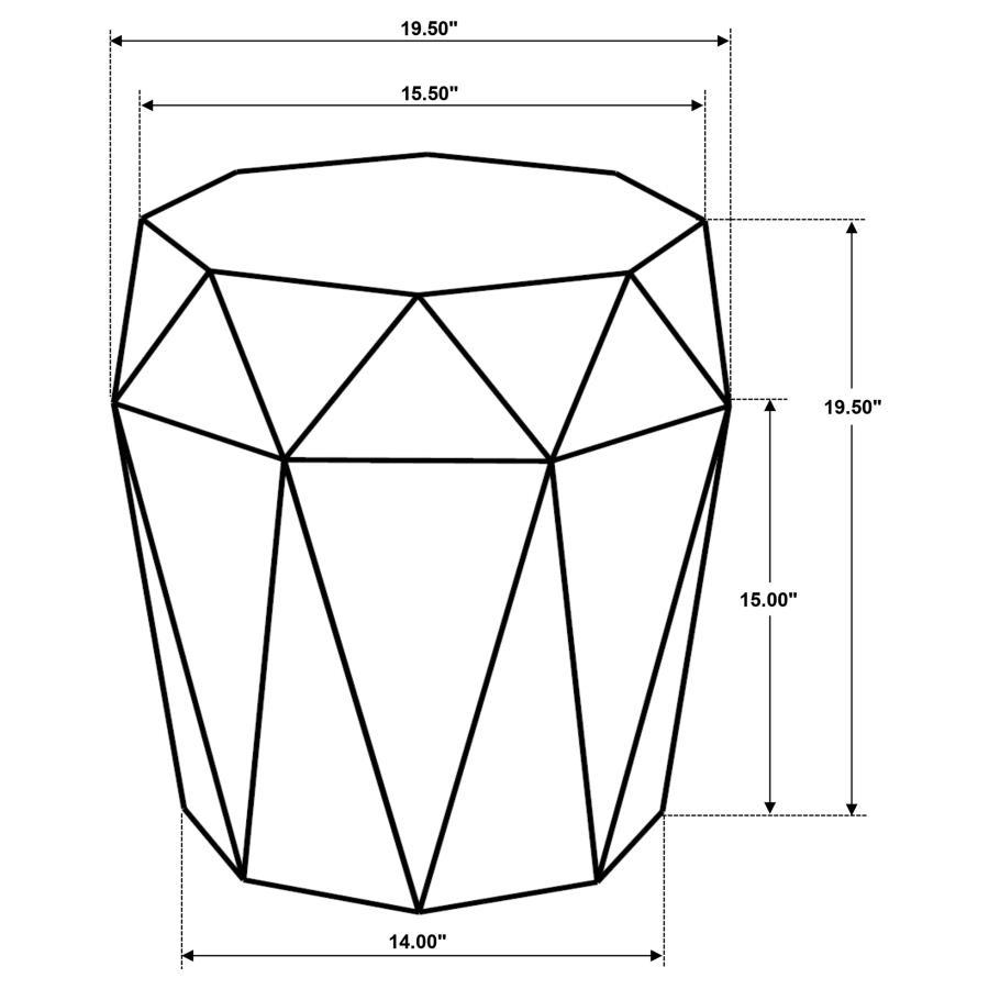 Jacinto - Octagonal Solid Mango Wood Side Table