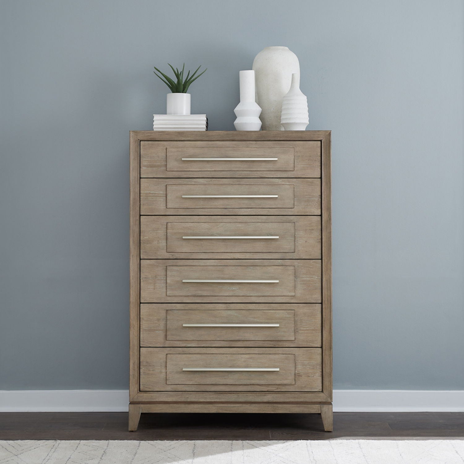 Liberty Furniture Brentwood - 6 Drawer Chest - Sandstone | Meri Furniture