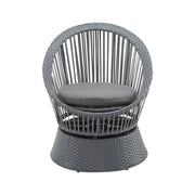 Modern Swivel Wicker Lounge Chair With Round Design