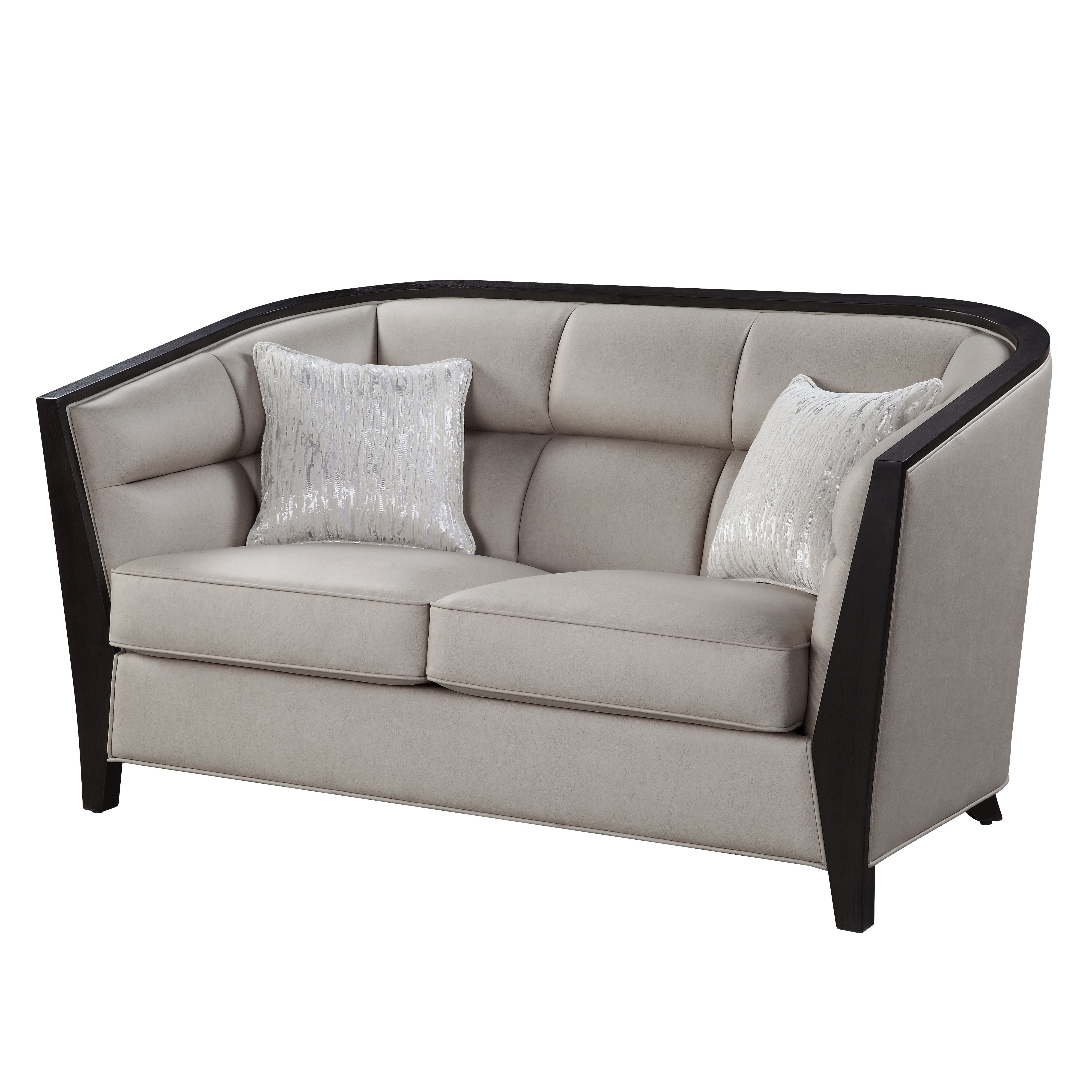 ACME Zemocryss - Loveseat - Beige Fabric | Meri Furniture