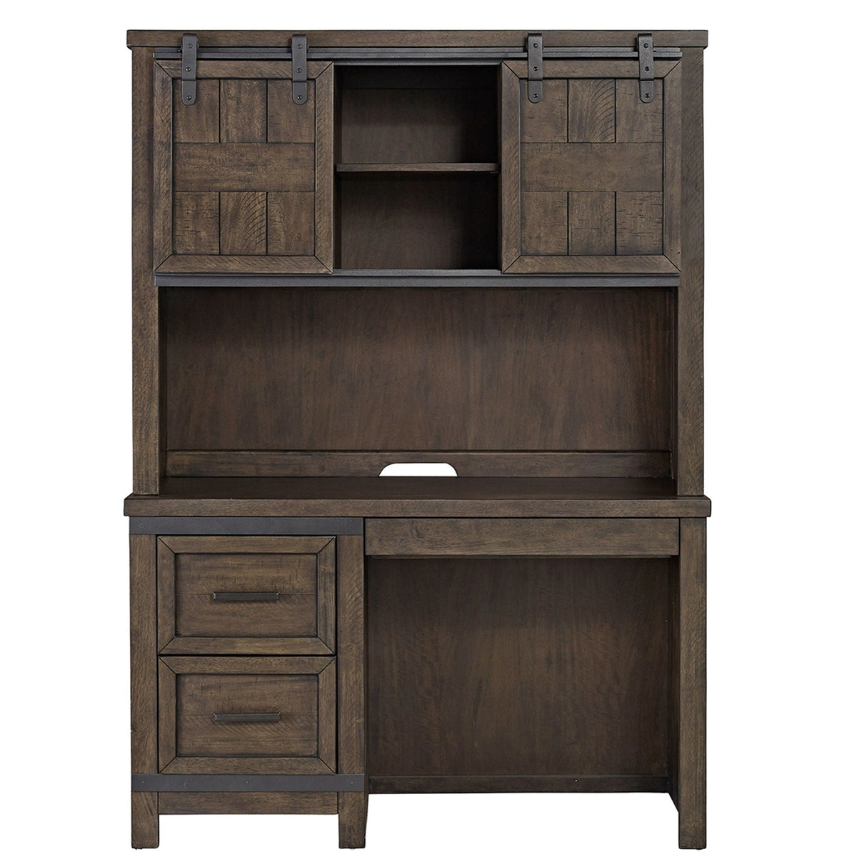 Thornwood Hills - 2 Piece Desk Set - Dark Brown