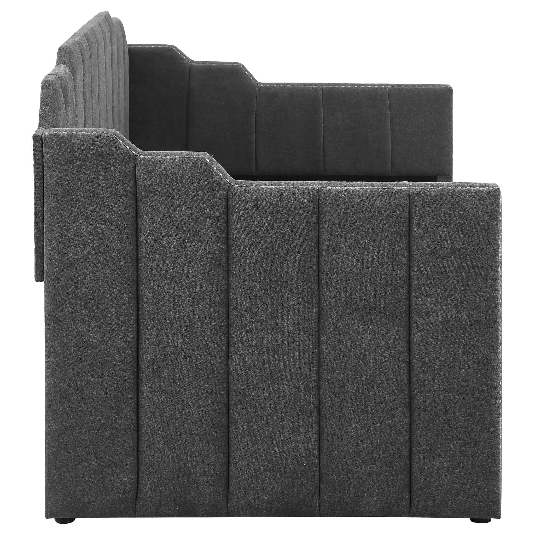 Pressley - Twin Daybed With Trundle - Charcoal