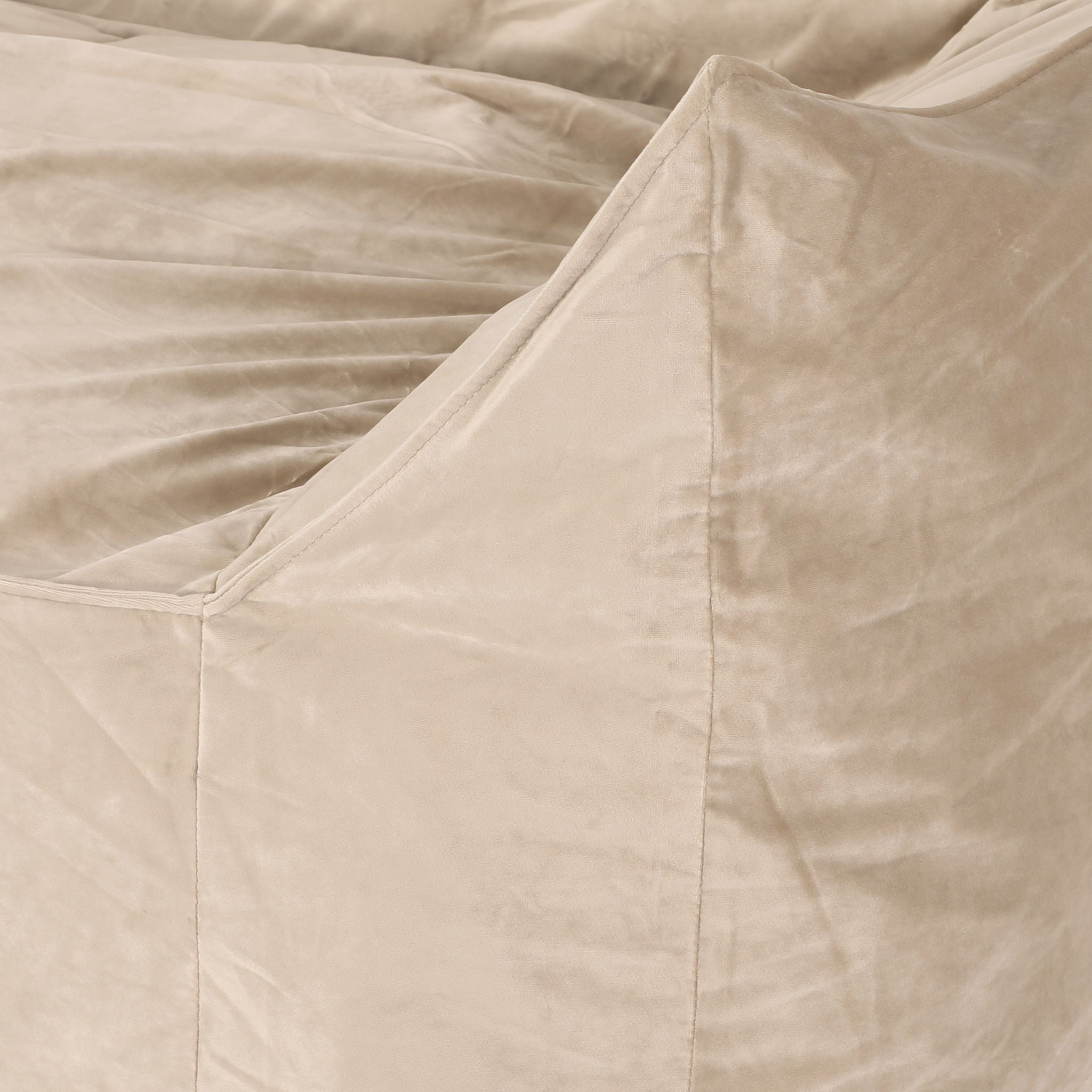 Fila - Velveteen Oversized Seater Bean Bag Chair With Armrests