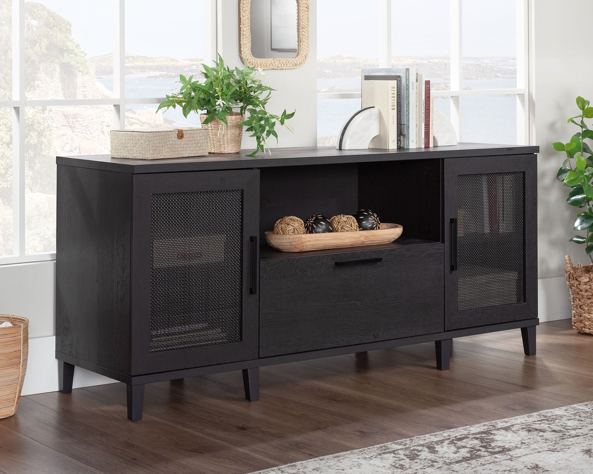 Home Office Credenza in Raven Oak