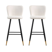 Modern Style Barstool, Tipped Ends, Suitable For Various Decoration Styles - White