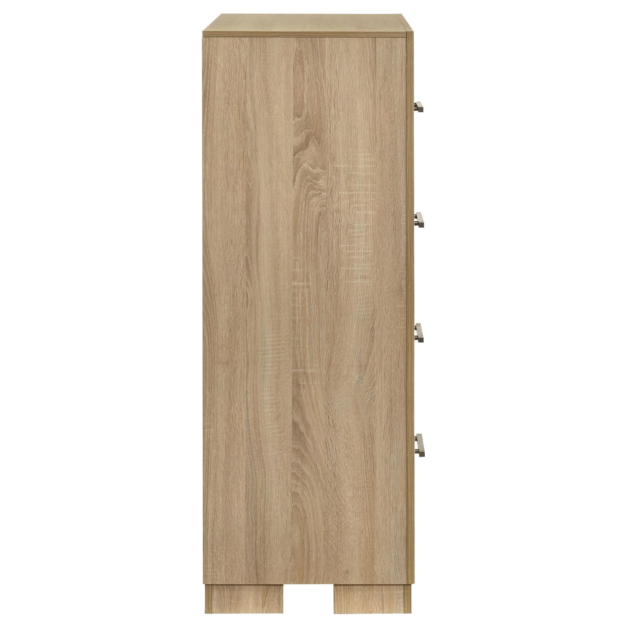Arielle 4-drawer Bedroom Chest of Drawers Light Oak