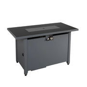 Rectangular Fire Pit With Frame Elegant Design