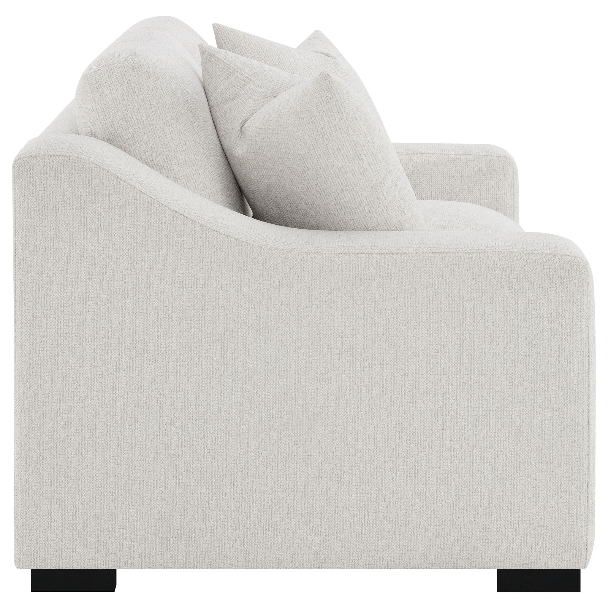 Ashlyn Fabric Upholstered Track Arm Loveseat Sand