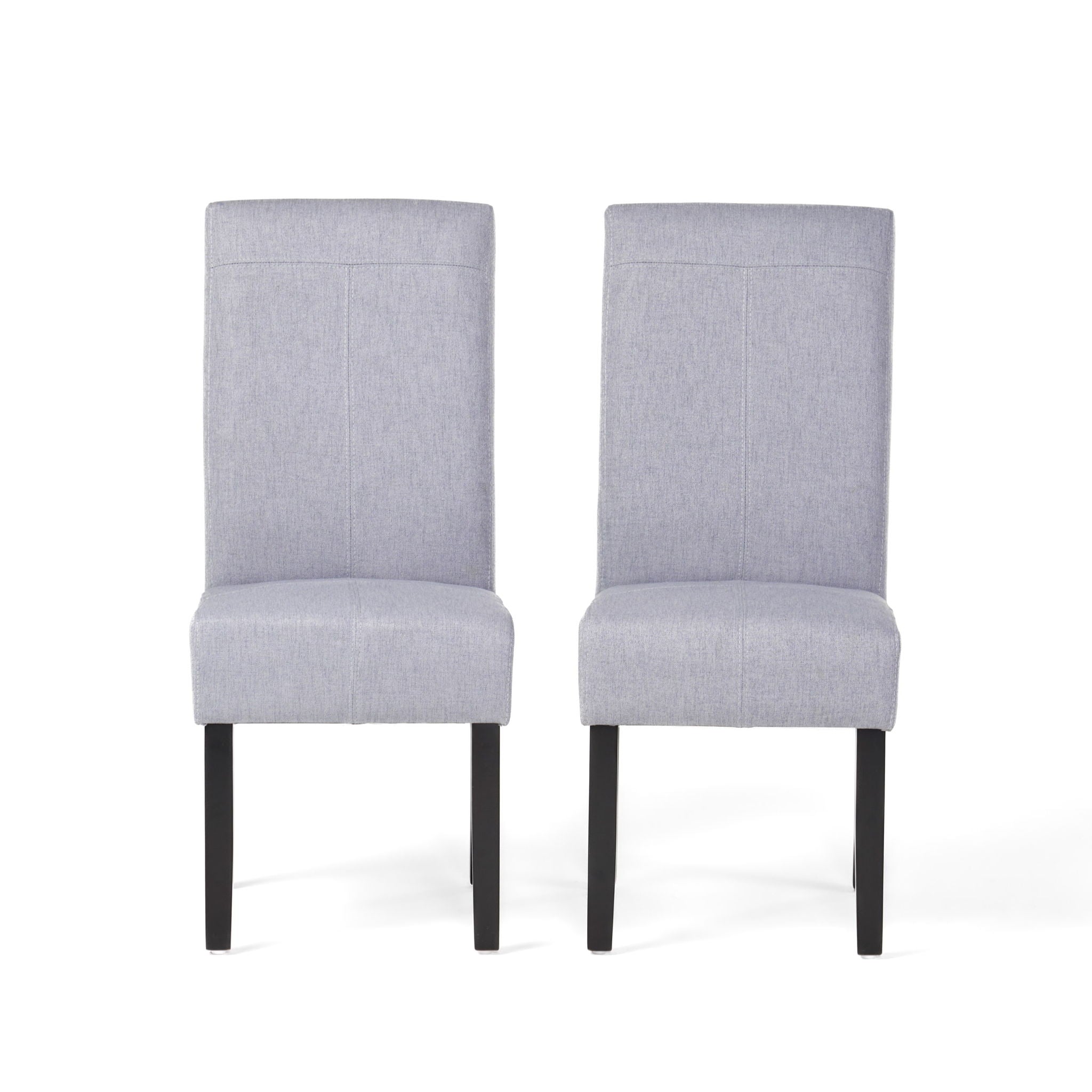 Amaranthine - Upholstered Dining Chair With High Back And Wood Legs (Set of 2) - Light Gray