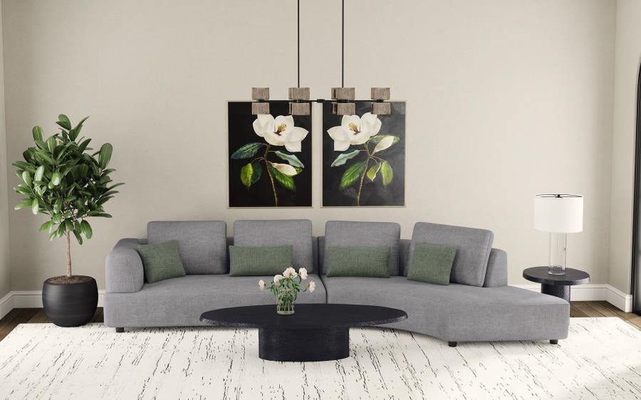 Coaster Fine Furniture Toscano - 1Upholstered Sectional Sofa - Gray | Meri Furniture