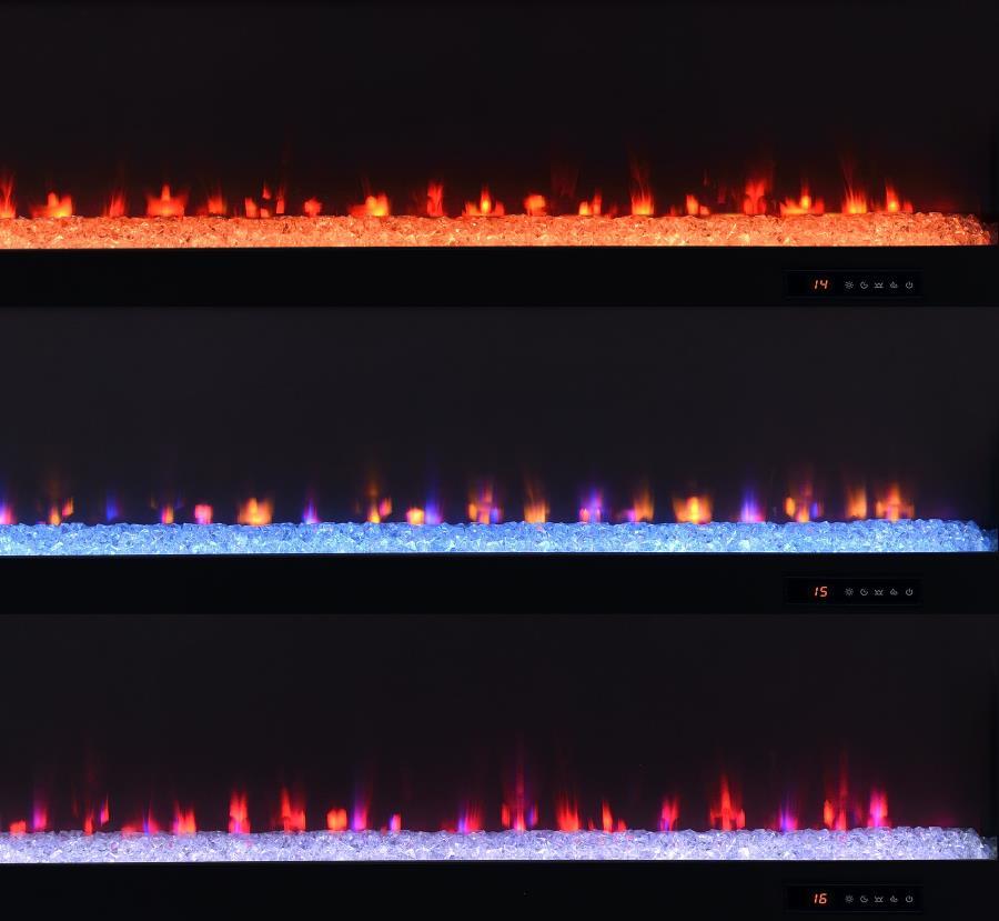 Eddy - 79" 2-Door TV Stand Fireplace Media Console - Mango