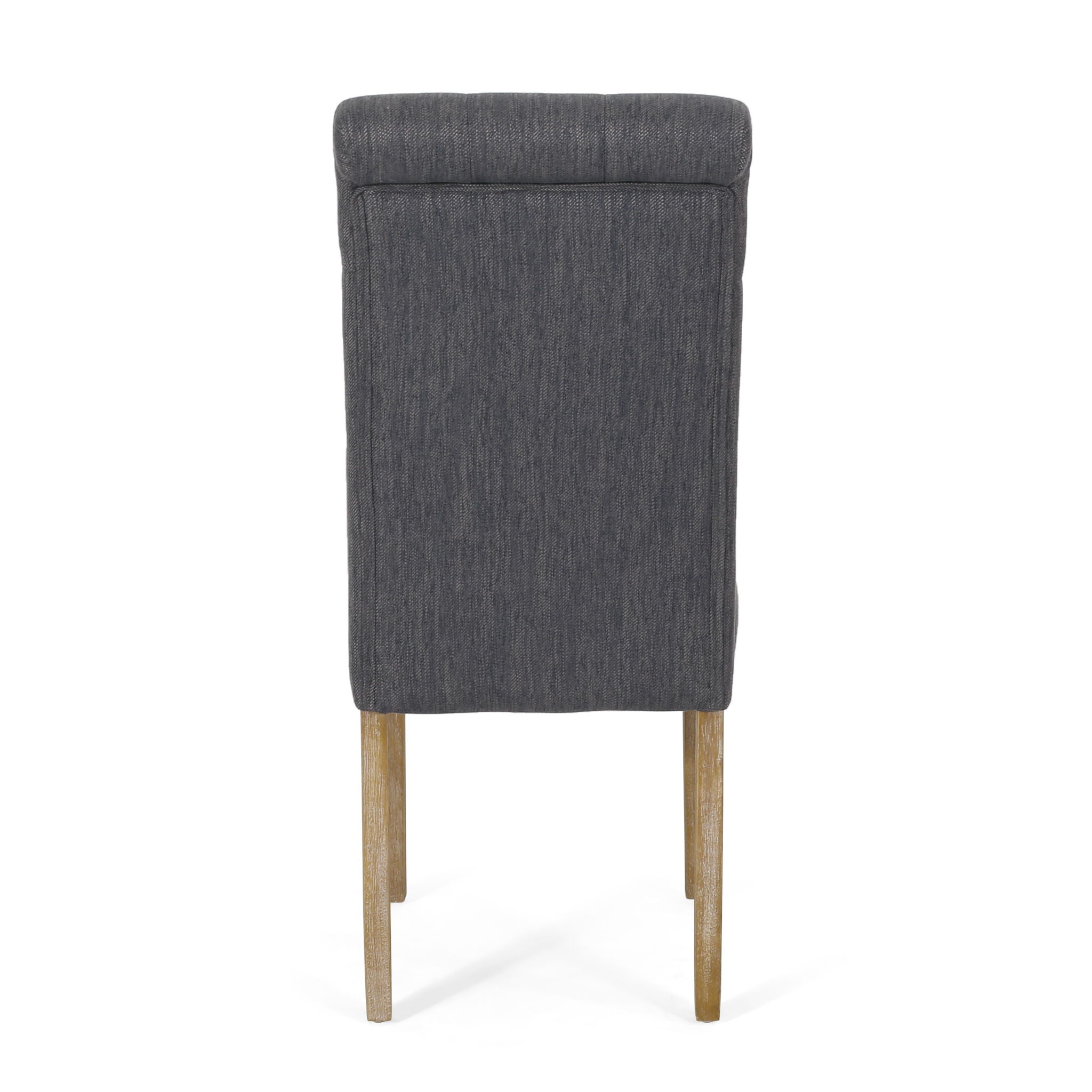 Contemporary Dining Chair (Set of 2) With Button Tufted Design - Charcoal