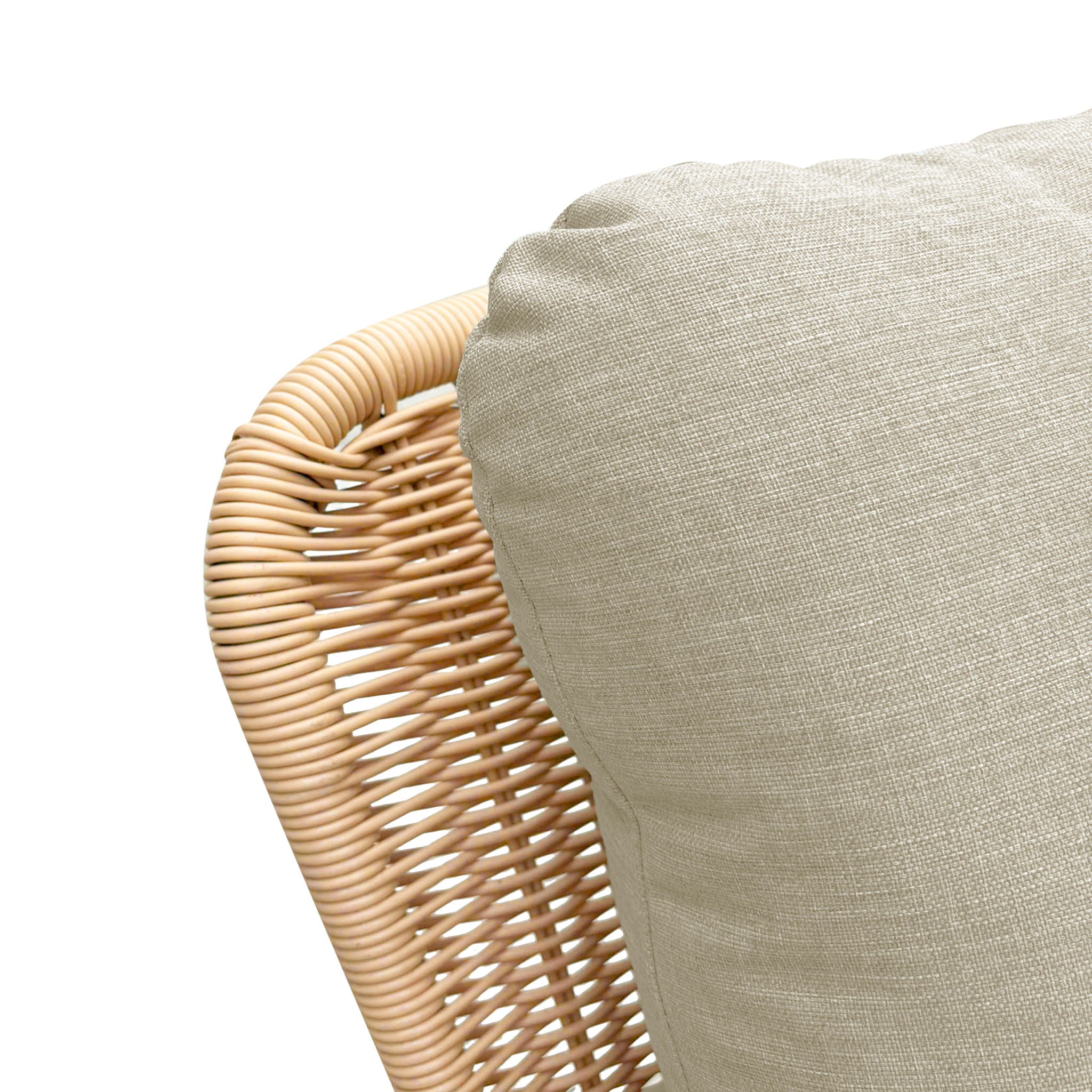 Contemporary Minimalist Wicker Rocking Chair With Soft Cushions And Durable Wooden Frame