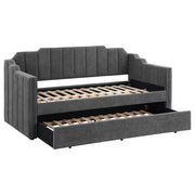 Coaster Fine Furniture Kingston - Upholstered Twin Daybed With Trundle - Charcoal | Meri Furniture