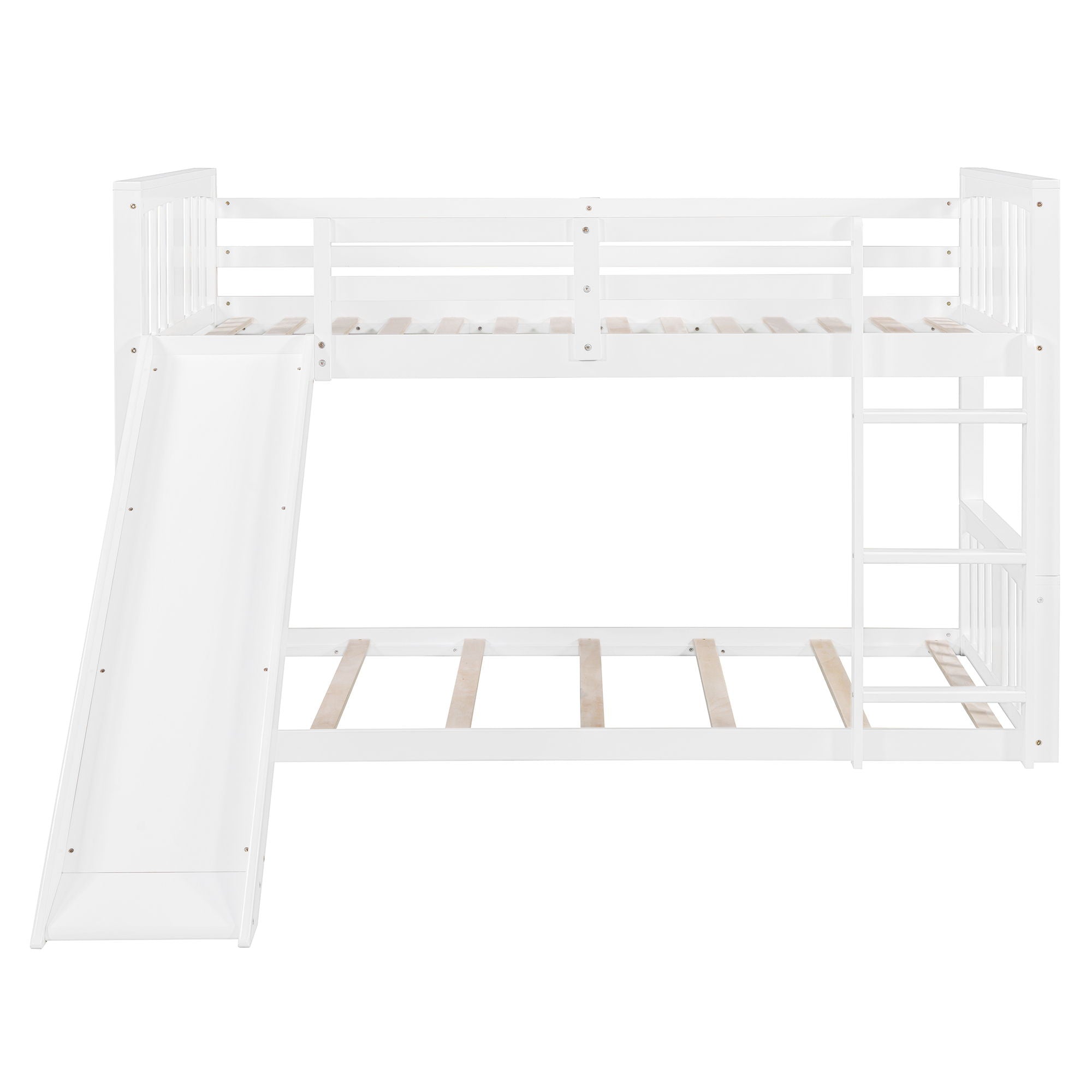 Bunk Bed With Convertible Ladder And Slide