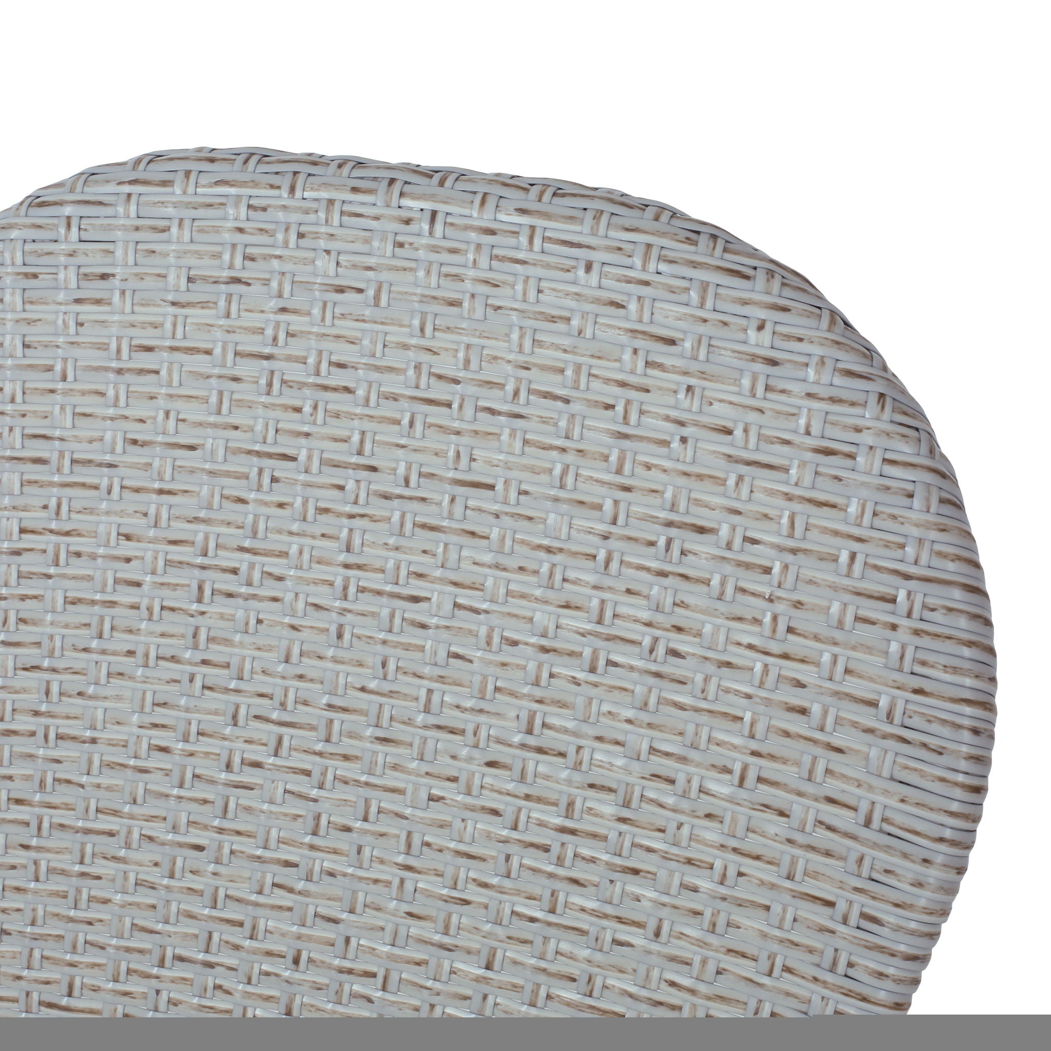 Outdoor Rattan And Aluminum Armless French Bistro Chairs (Set of 2) - Dark Gray