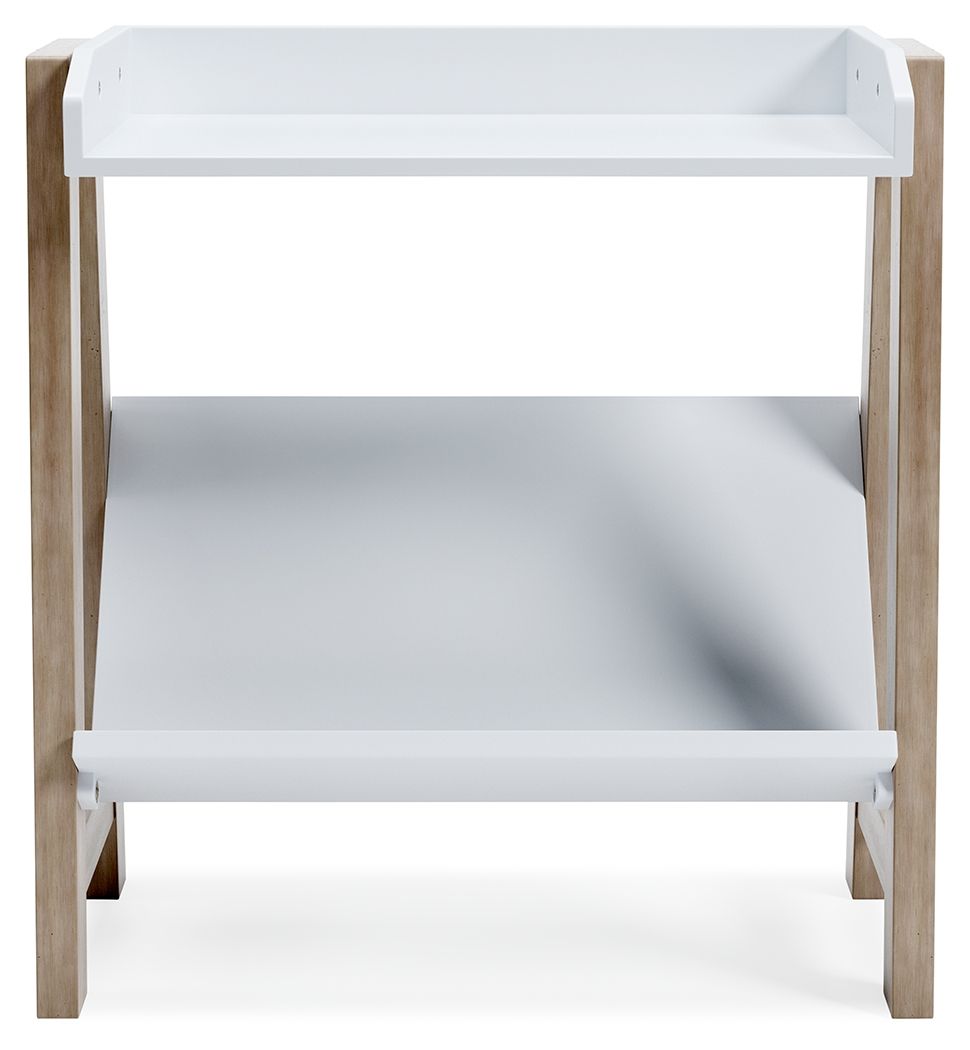 Ashley Furniture Blariden - White / Tan - Small Bookcase | Meri Furniture