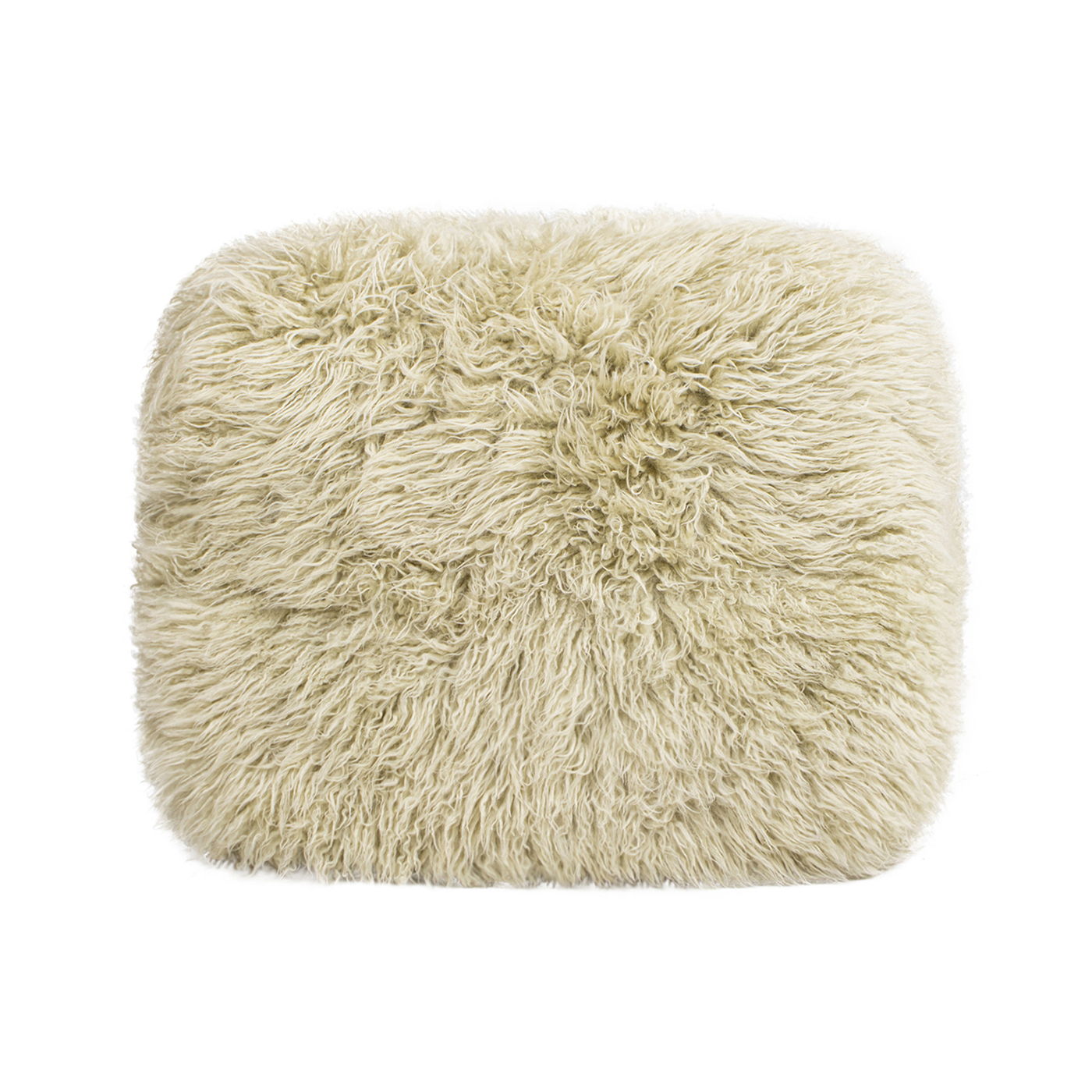 Enchante - New Zealand Sheepskin Rectangular Accent Ottoman - Taupe / Natural