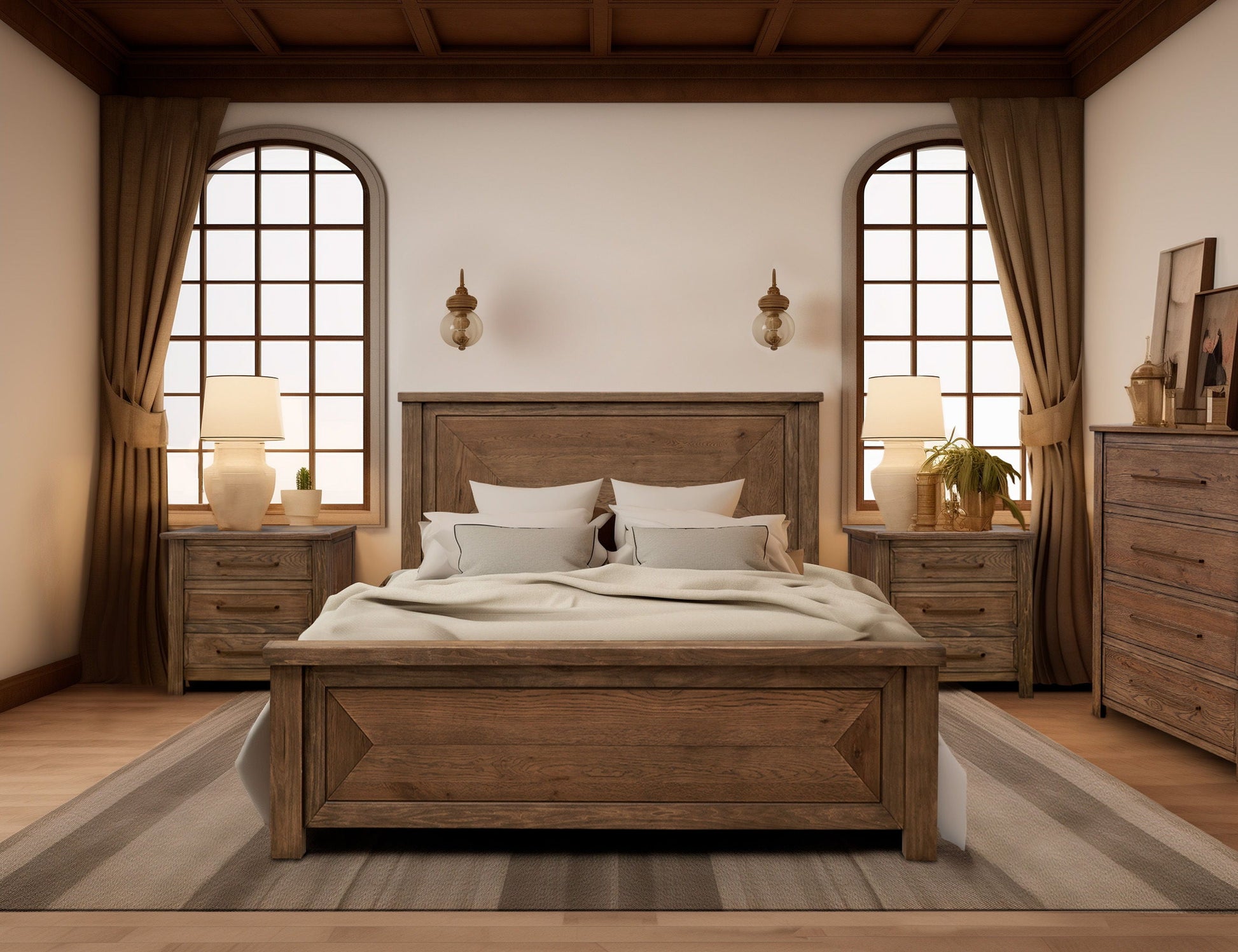 International Furniture Direct Novus Lodge - Dresser - Walnut Brown | Meri Furniture