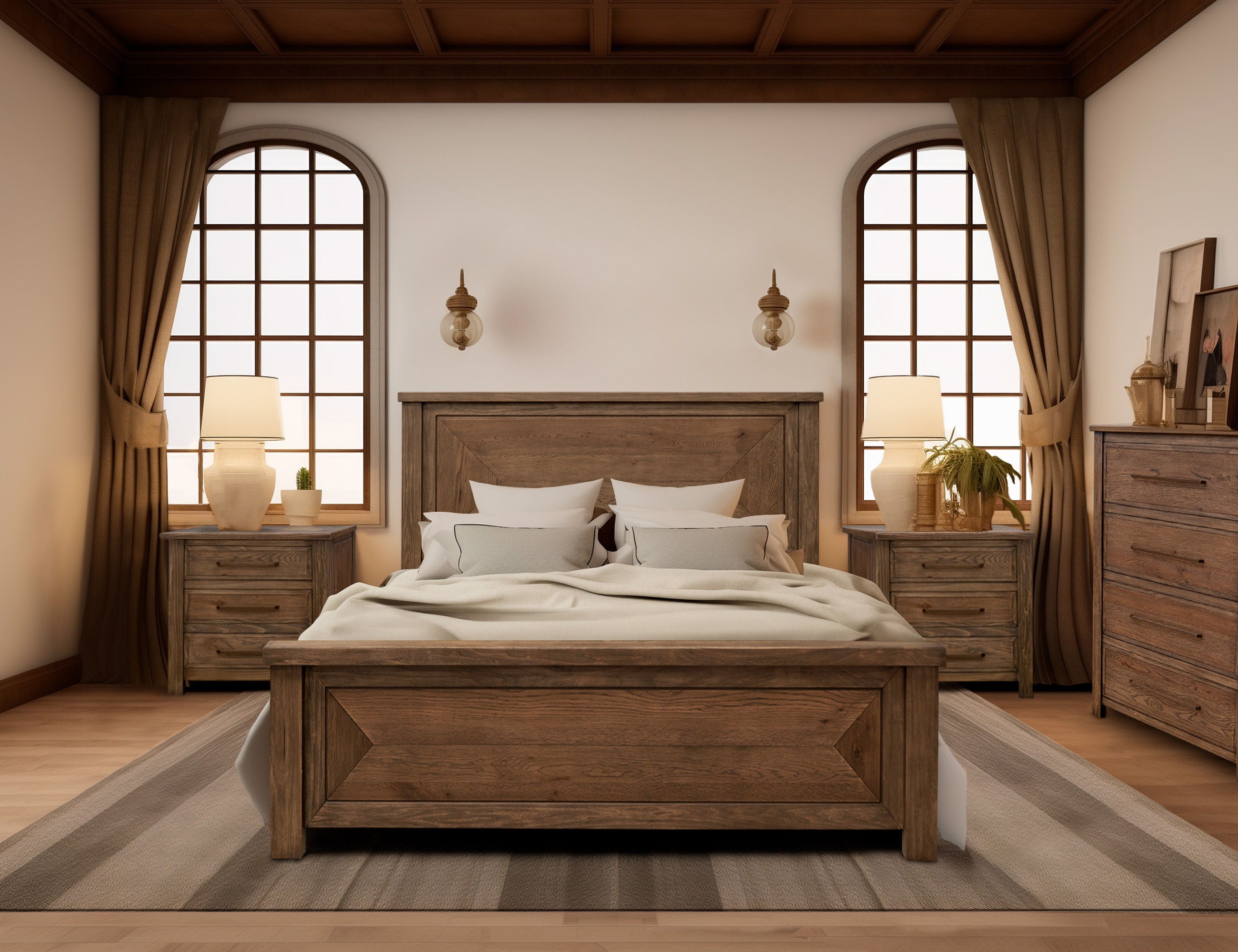 International Furniture Direct Novus Lodge - Dresser - Walnut Brown | Meri Furniture