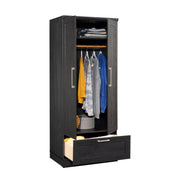 HomePlus Wardrobe Armoire in Raven Oak