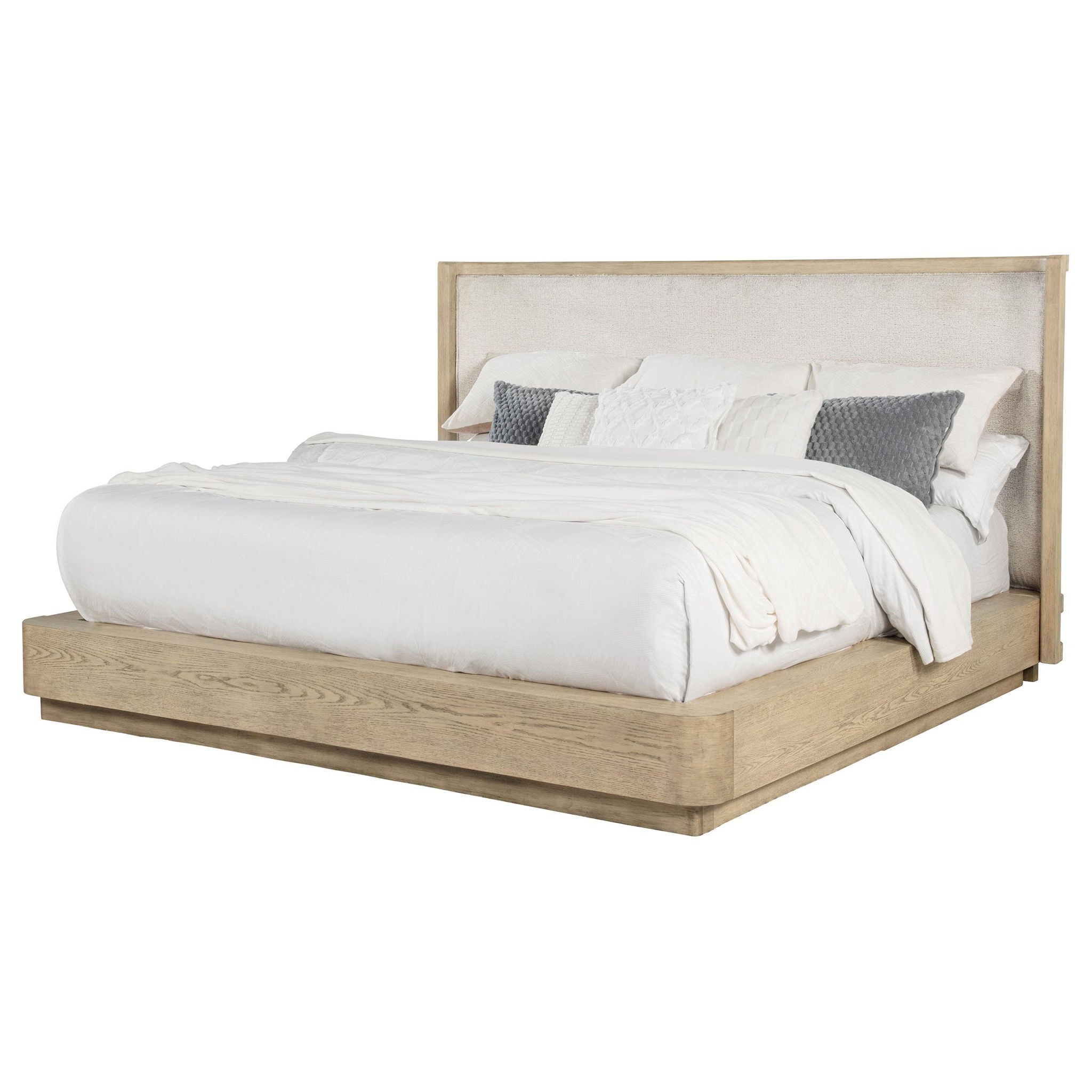 Kailani 52-inch California King Wingback Bed Beige Oak
