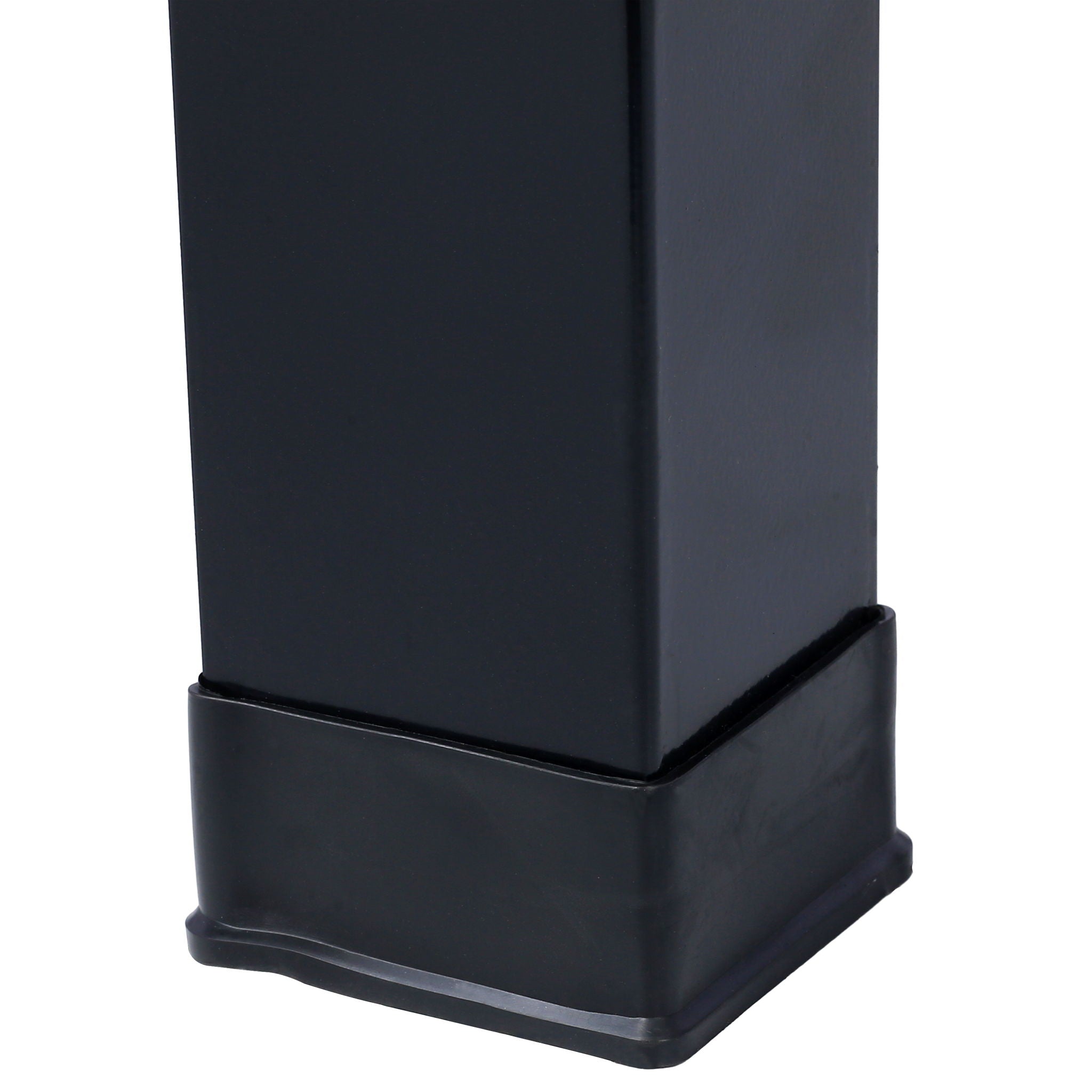 Elevated Mobile Raised Ergonomic Metal Planter Garden Bed With Wheels Powder Coated Steel - Black