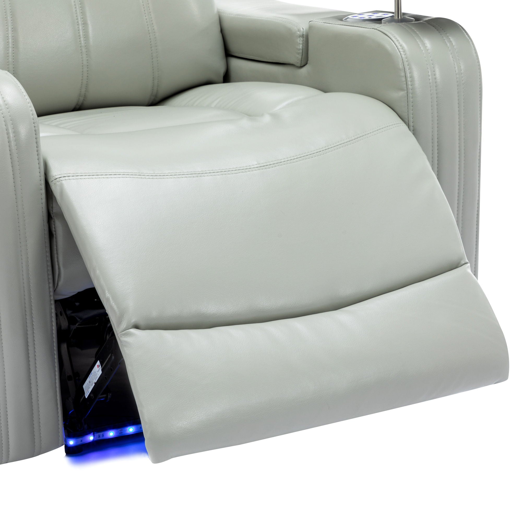Power Recliner Theater Chair With Cooling Cup Holder, Bluetooth Speaker, LED Lights, USB Ports