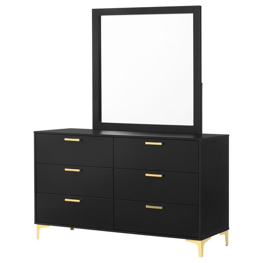 Coaster Fine Furniture Kendall - 6-Drawer Dresser With Mirror | Meri Furniture