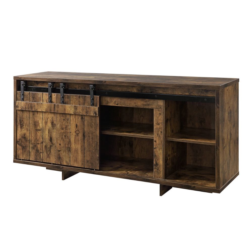 ACME Bellarosa - TV Stand - Rustic Oak | Meri Furniture