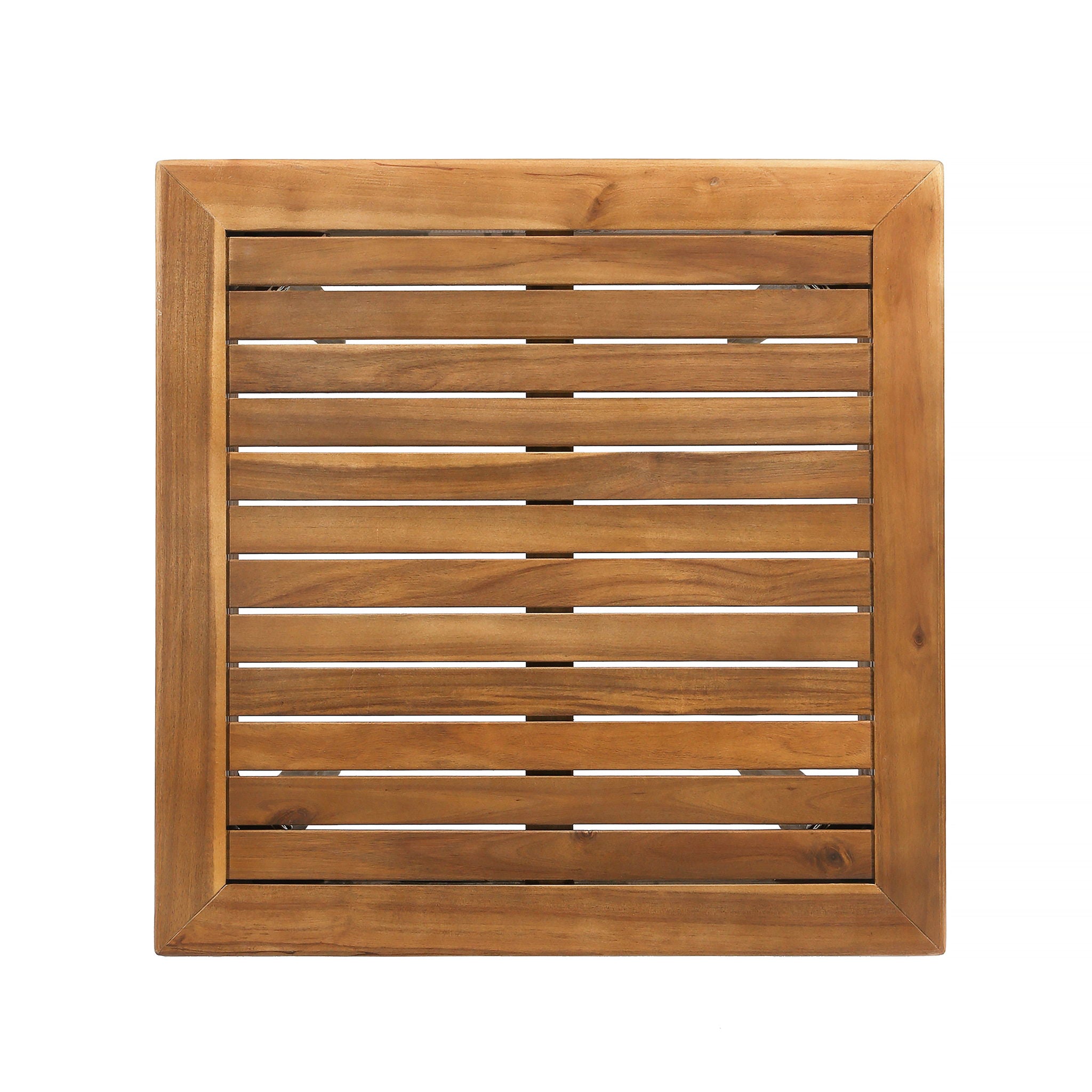 Outdoor Minimalist Acacia Wood Square Bar Table