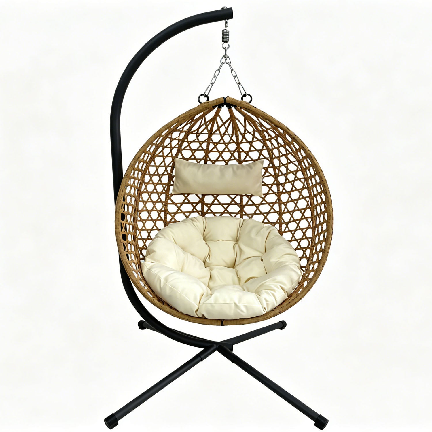 Outdoor Folding PE Rattan Hanging Egg Chair