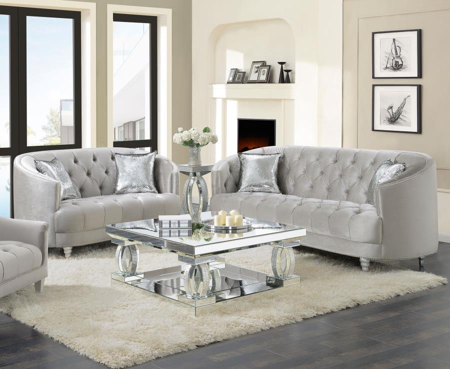 Coaster Fine Furniture Avonlea - Upholstered Sloped Arm Sofa Set Velvet | Meri Furniture