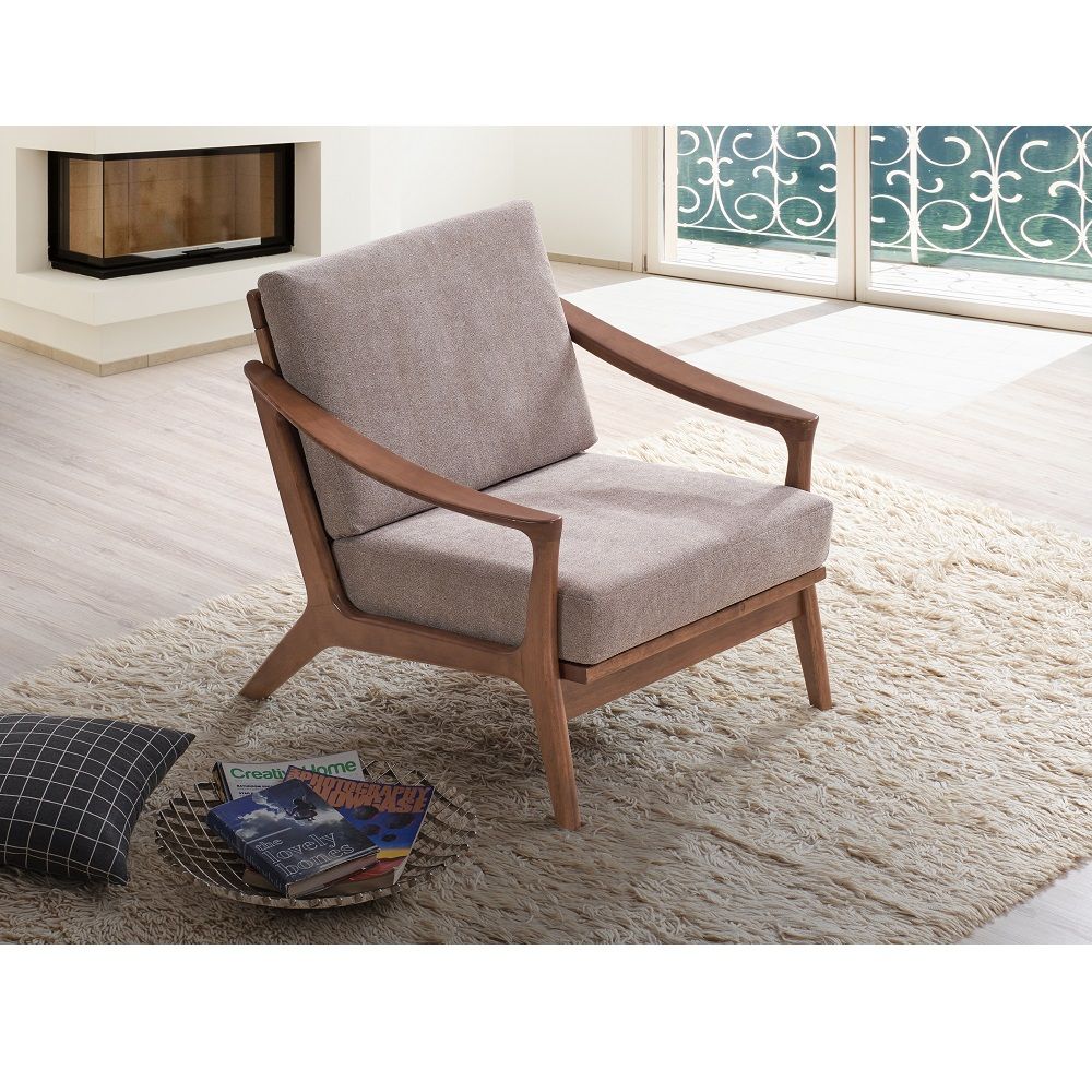 ACME Lide - Accent Chair - Light Brown & Brown | Meri Furniture