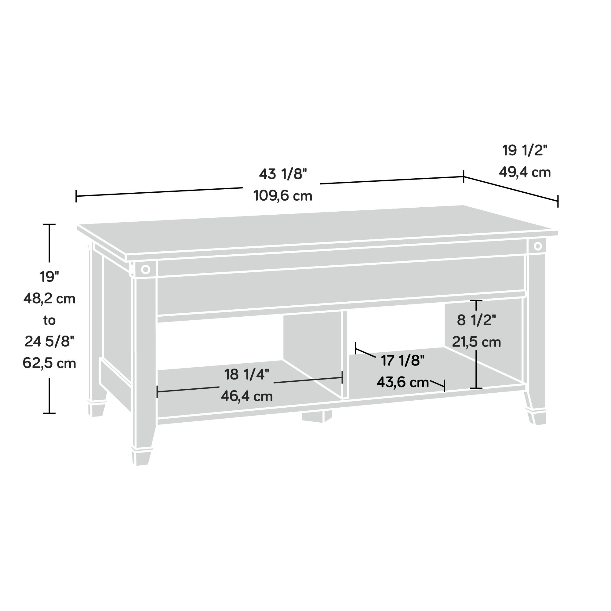 Lift-Top Coffee Table with Storage