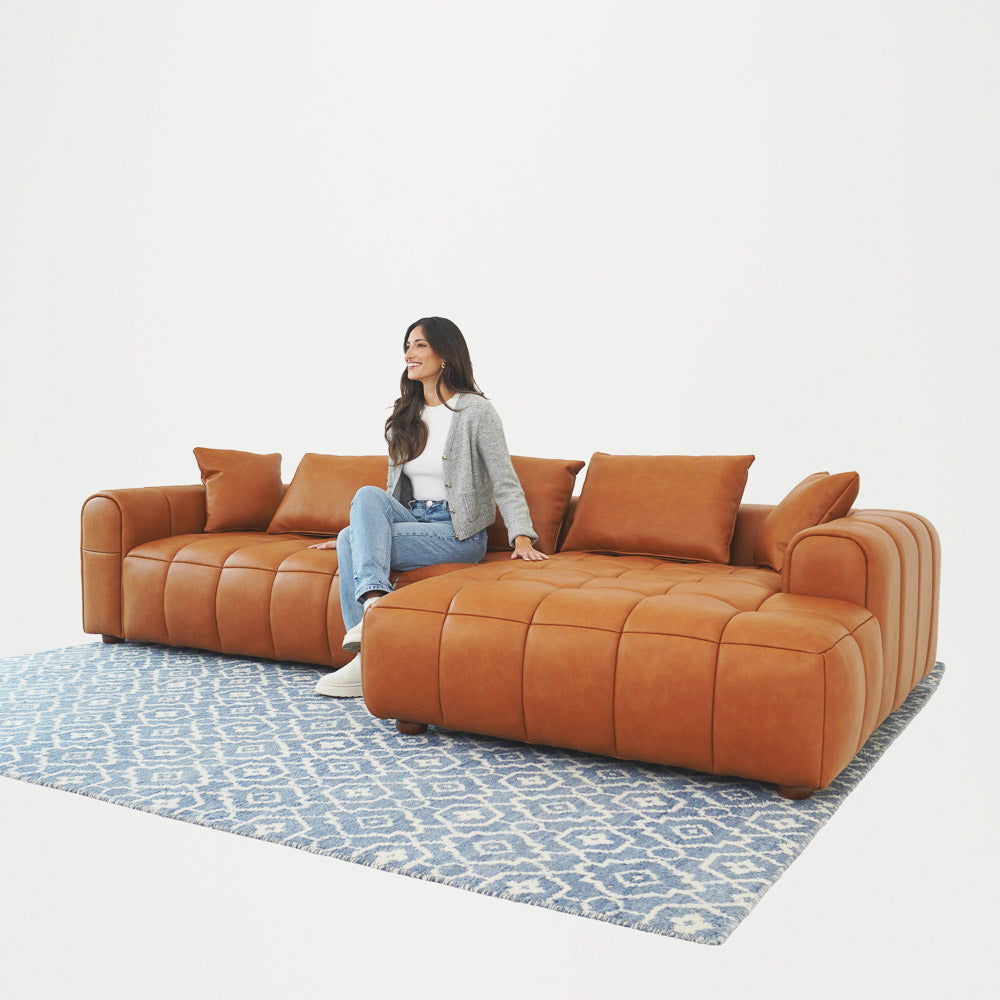Clark - Sectional Right Sofa - Cognac