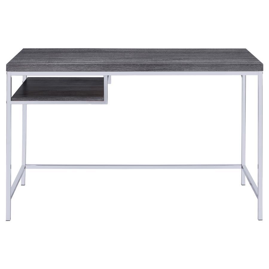 Coaster Fine Furniture Kravitz - 1-Shelf Writing Desk - Weathered Gray | Meri Furniture