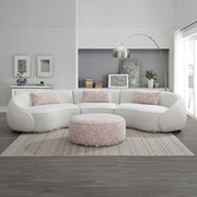 ACME Sahara - Sectional Sofa With 3 Pillows - Beige Boucle | Meri Furniture