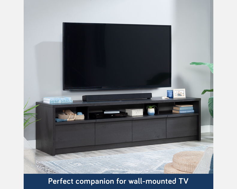 Large TV Credenza in Raven Oak