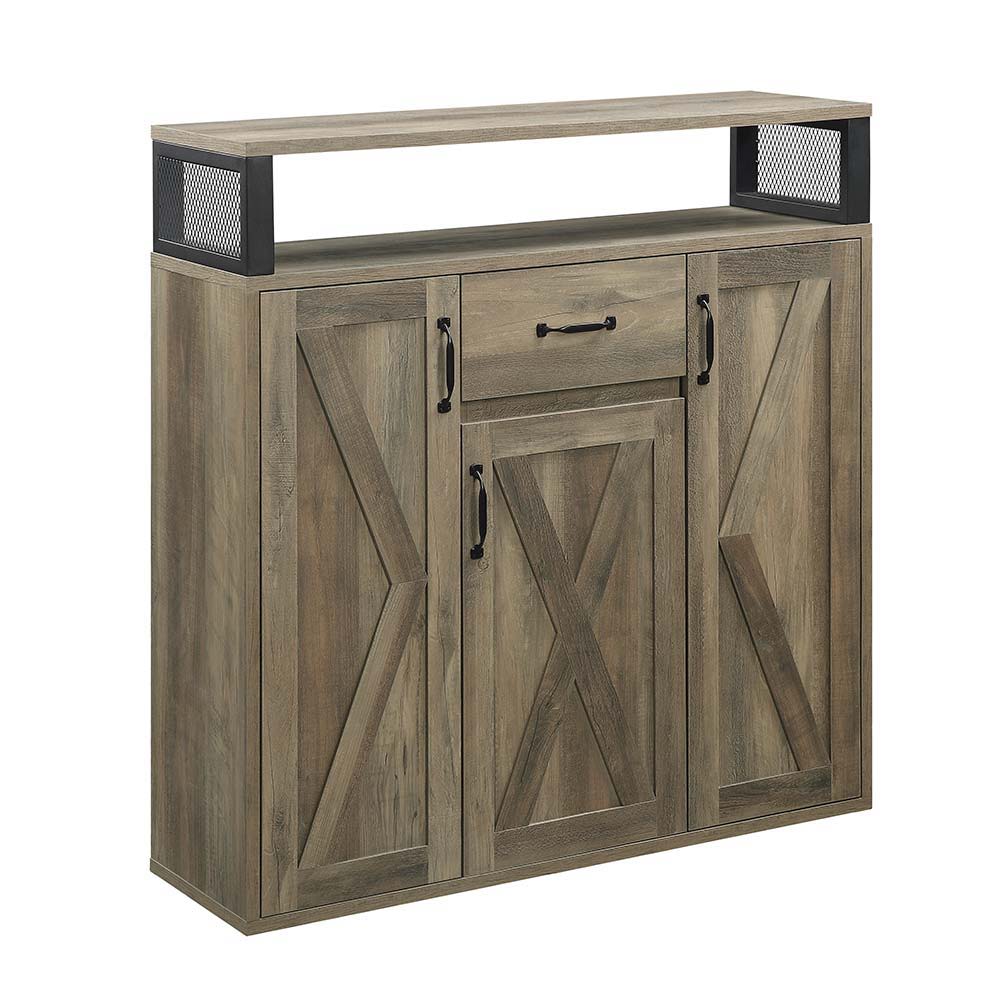 ACME Abiram - Server - Rustic Oak Finish | Meri Furniture