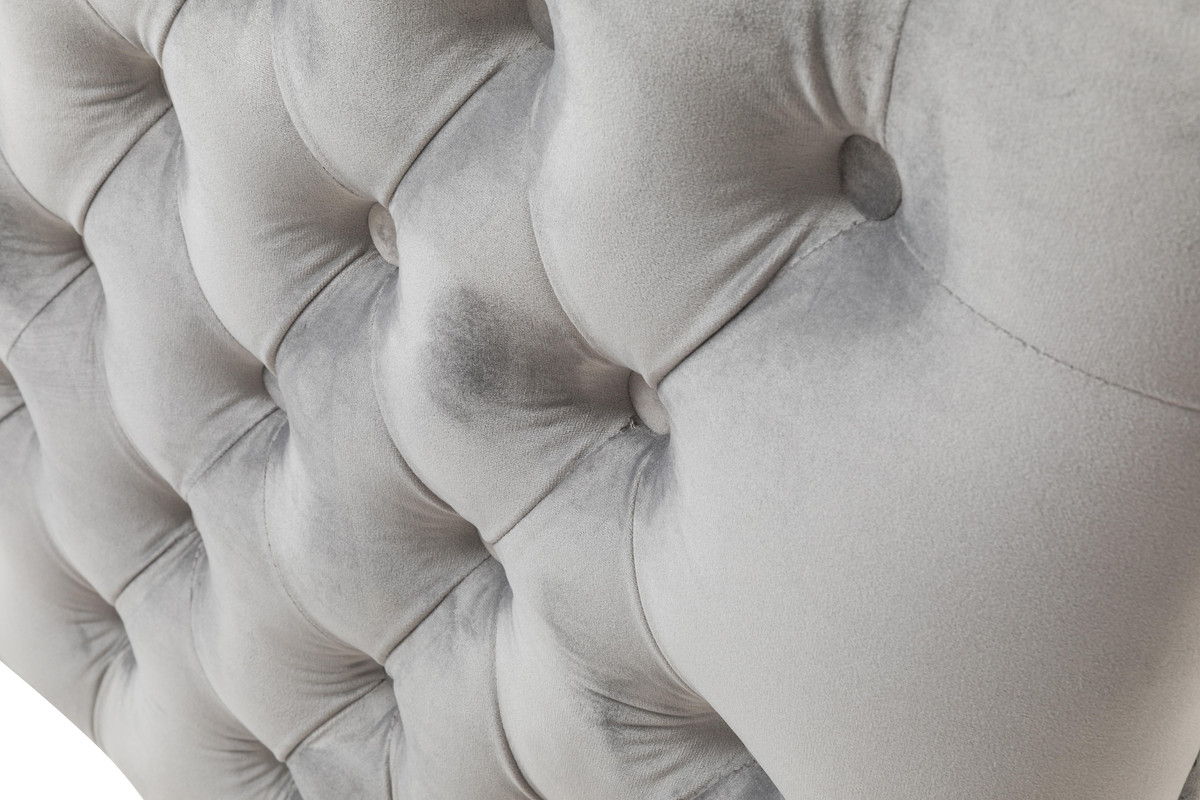 Bayberry 53"W Gray Velvet Loveseat with 2 Pillows