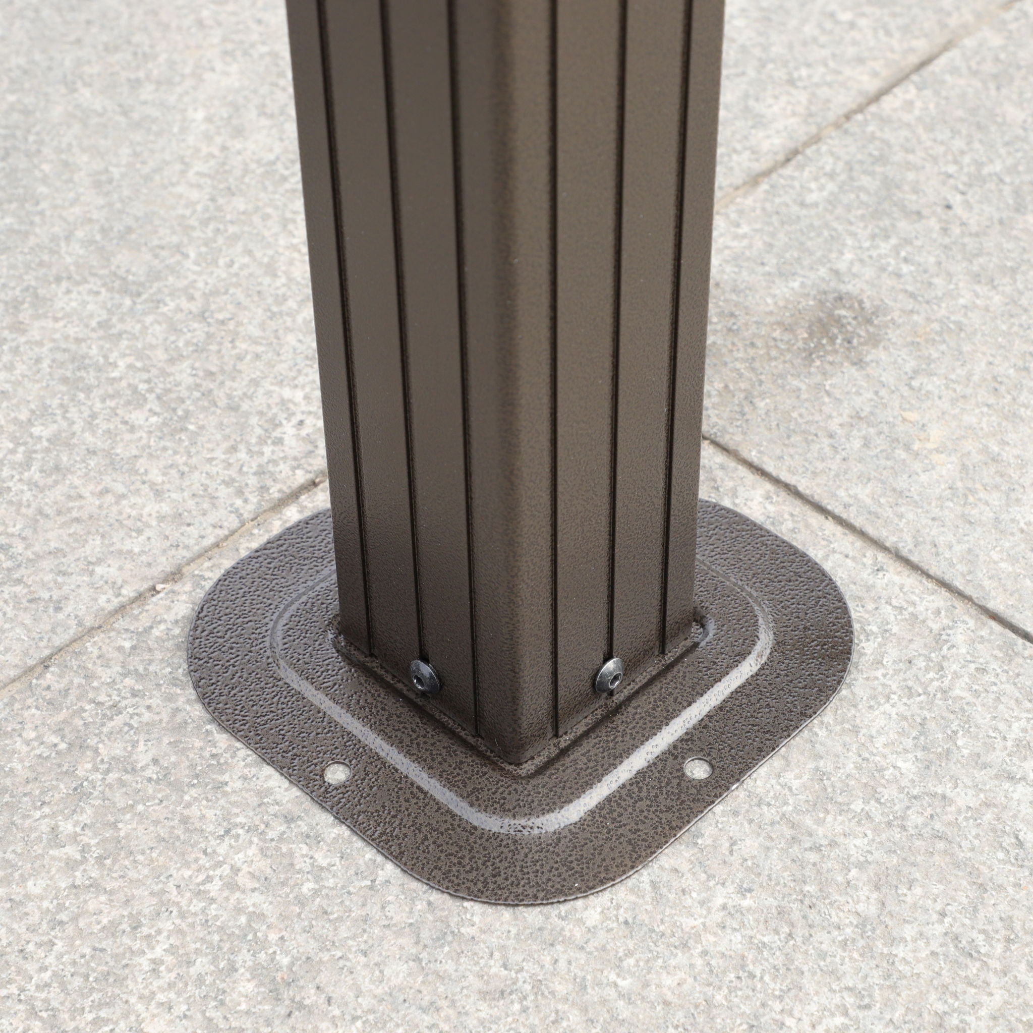 Grill Hardtop Gazebo Outdoor Metal Hard Top Gazebo, Permanent Bbq Gazebo With Galvanized Steel, Aluminum Framed Pavilion With Shelves - Dark Brown