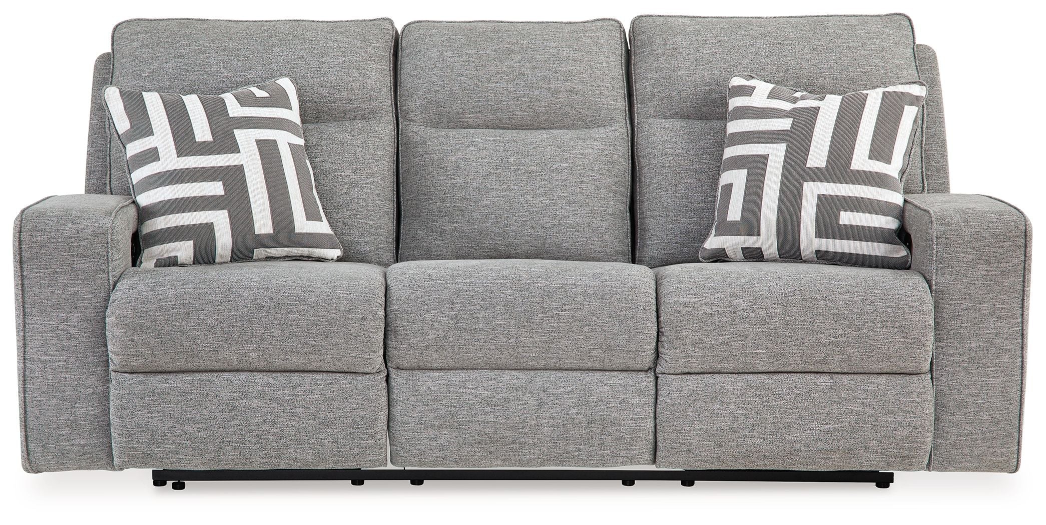 Signature Design by Ashley® Biscoe - Pewter - Power Reclining Sofa With Adj Headrest | Meri Furniture