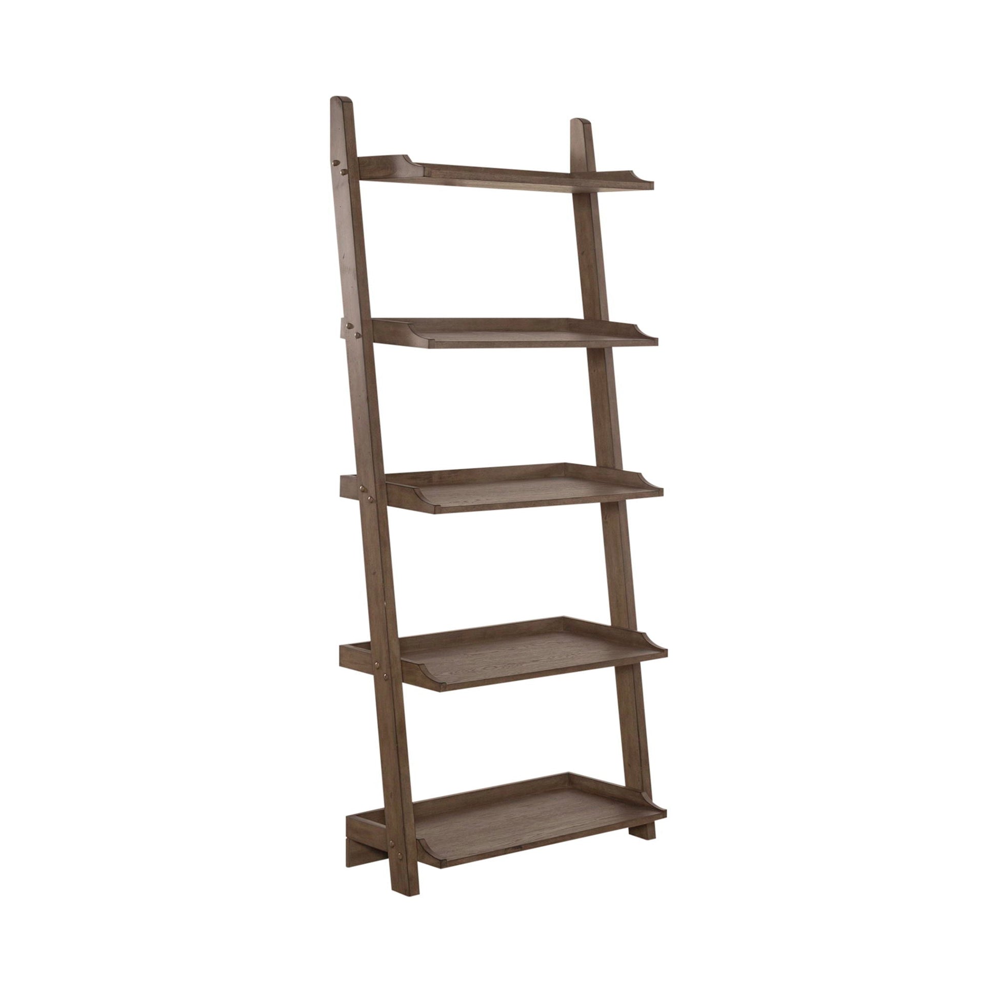 Liberty Furniture Americana Farmhouse - Leaning Pier Bookcase - Light Brown | Meri Furniture