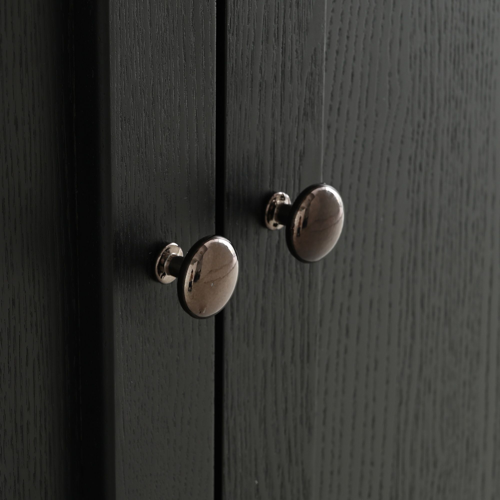 Mid Century Modern Style Tall Display Cabinet With Glass Doors For Collectibles - Black